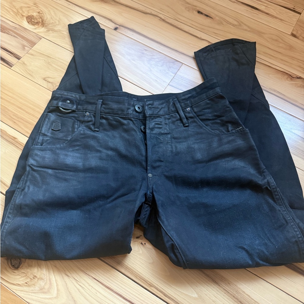 G-STAR MENS BLACK PANTS 30/30